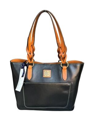 🆕 Dooney & Bourke Gretchen Tote Shoulder Bag Black Leather